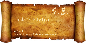 Izsák Elvira névjegykártya